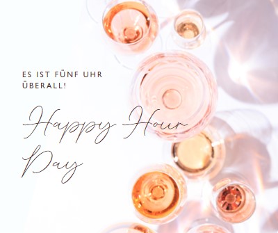 Fünf Uhr Happy Hour white modern-simple