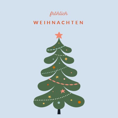 O Weihnachtsbaum green whimsical-color-block