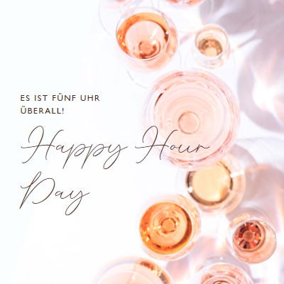 Fünf Uhr Happy Hour white modern-simple