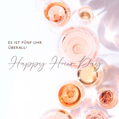 Fünf Uhr Happy Hour white modern-simple