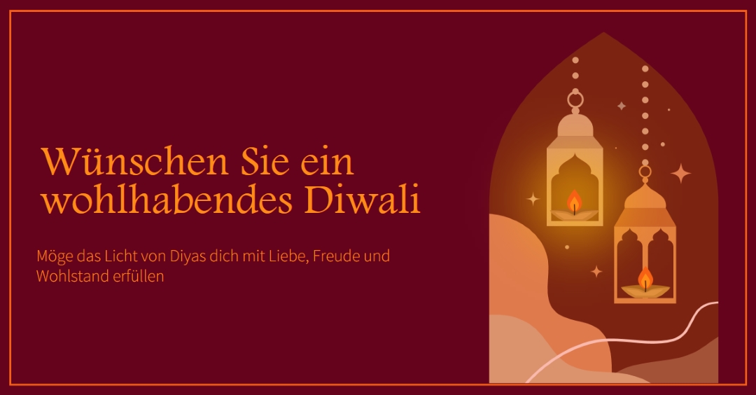 Mit Diwali-Freude glänzen red whimsical,golden,lights