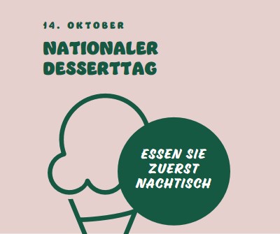 Nationaler Desserttag pink vintage-retro