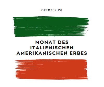 Feiern Sie das italienische amerikanische Erbe white modern-bold