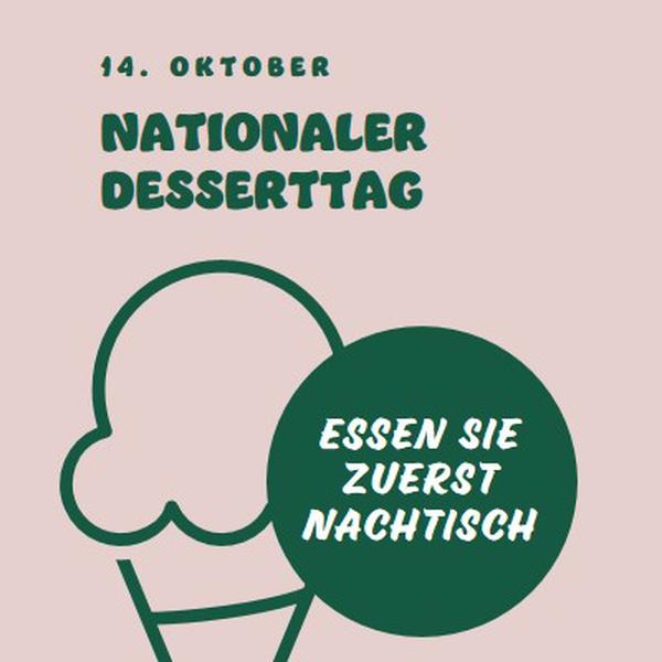 Nationaler Desserttag pink vintage-retro