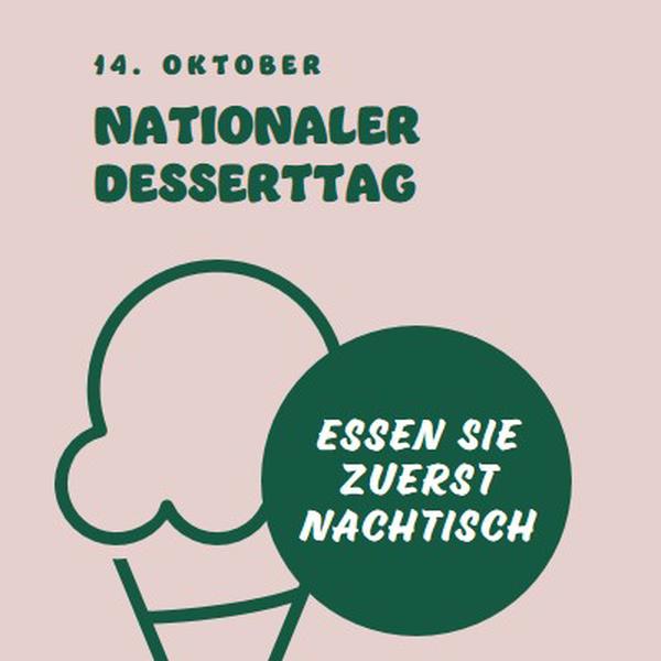 Nationaler Desserttag pink vintage-retro