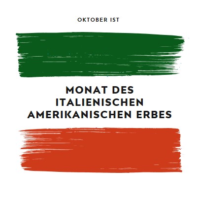 Feiern Sie das italienische amerikanische Erbe white modern-bold