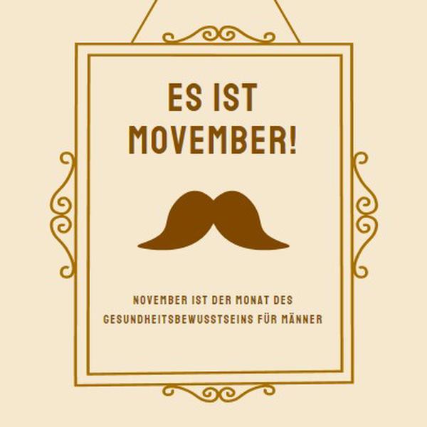 Schnurrbart für November brown vintage-retro