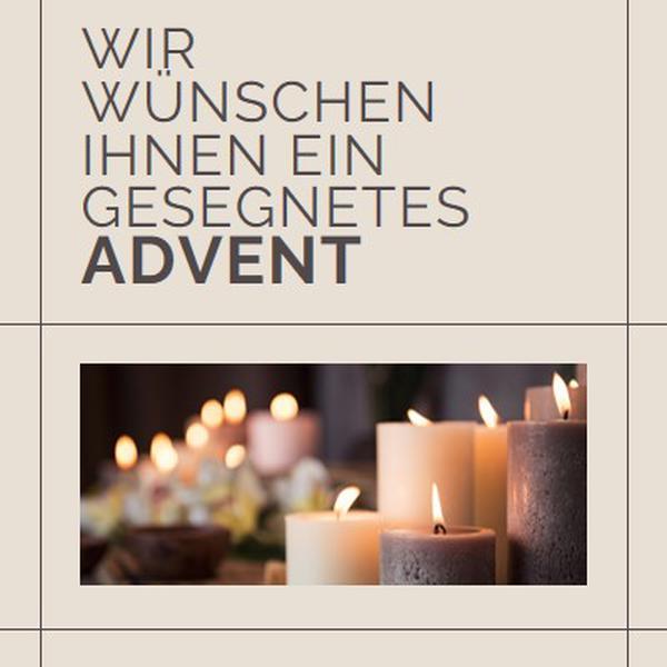 Einen gesegneten Advent wünschen brown modern-geometric-&-linear