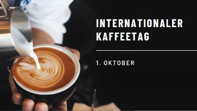 Internationaler Kaffeetag brown modern-simple