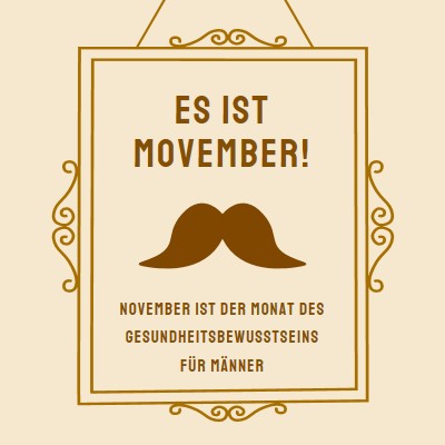 Schnurrbart für November brown vintage-retro