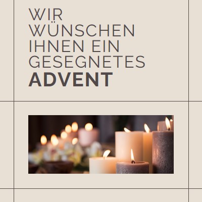 Einen gesegneten Advent wünschen brown modern-geometric-&-linear