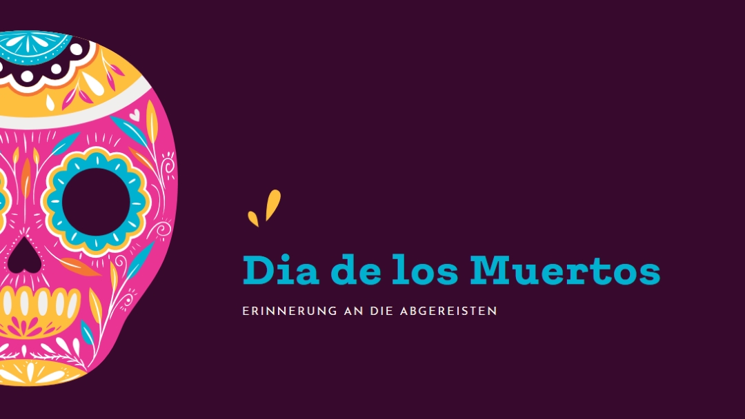 Dia de Muertos purple whimsical-color-block