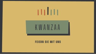 Kwanzaa gemeinsam feiern yellow modern-bold