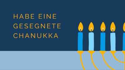 Ein gesegneter Chanukka blue modern-simple