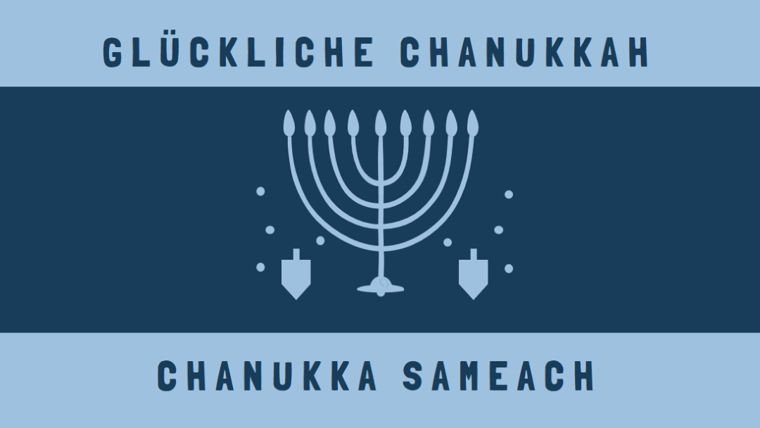 Segnungen von Chanukka blue modern-simple