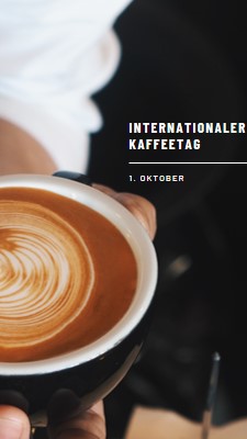 Internationaler Kaffeetag brown modern-simple