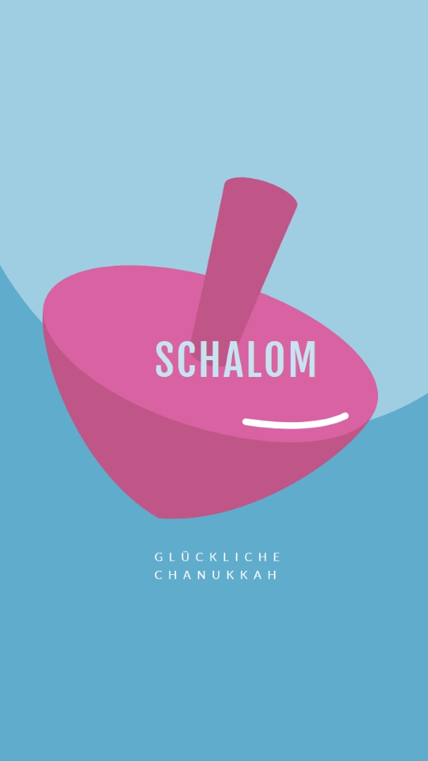 Glückliche Chanukka blue modern-bold