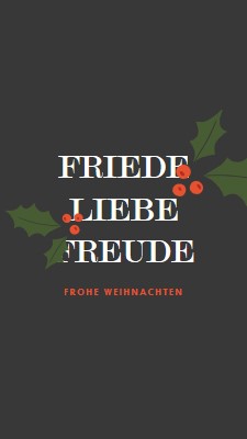 Friede, Liebe, Freude gray modern-simple