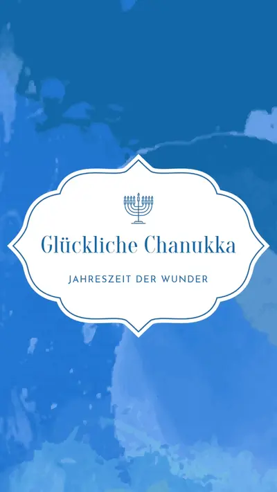 Menorah Wunder blue modern-simple