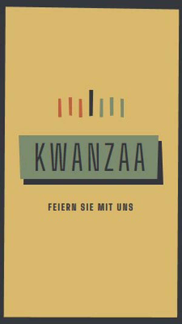 Kwanzaa gemeinsam feiern yellow modern-bold