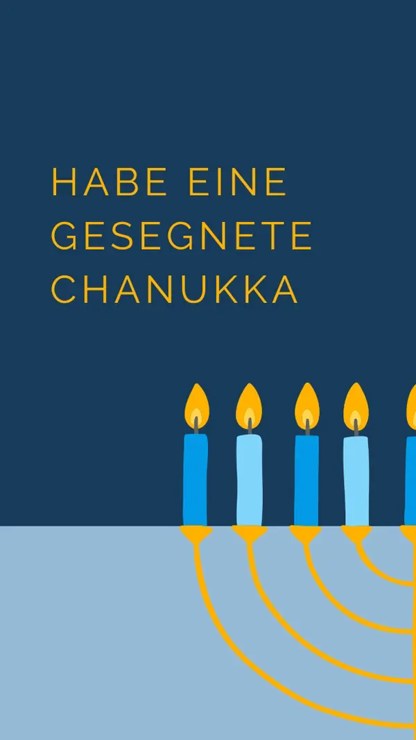 Ein gesegneter Chanukka blue modern-simple