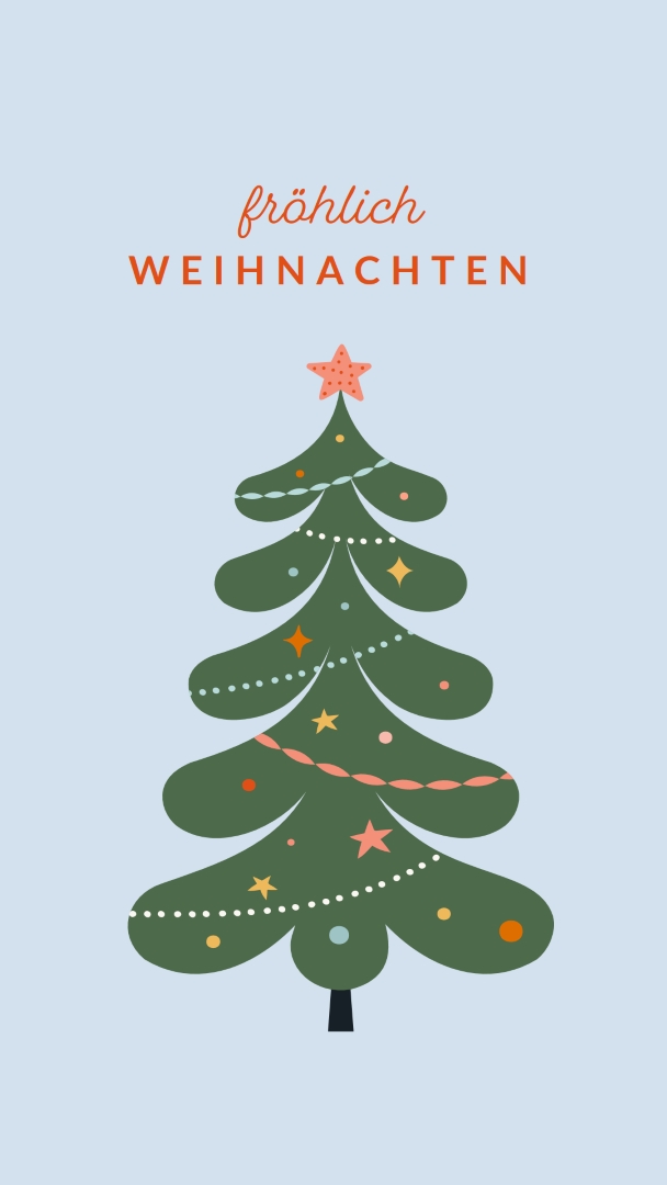 O Weihnachtsbaum green whimsical-color-block