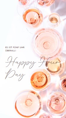 Fünf Uhr Happy Hour white modern-simple