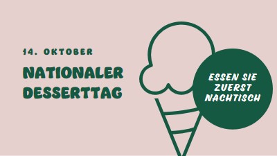 Nationaler Desserttag pink vintage-retro