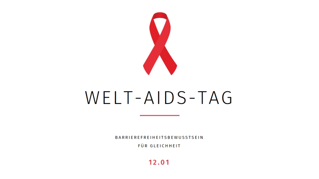 Sensibilisierung für AIDS white modern-simple