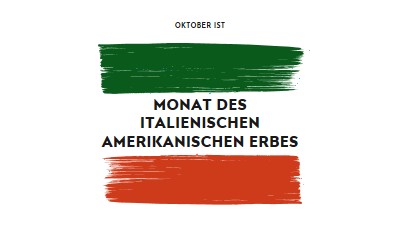 Feiern Sie das italienische amerikanische Erbe white modern-bold