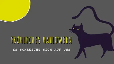 Gruselige Katze black whimsical-color-block