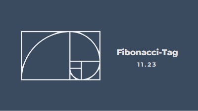 Fibonacci-Tag blue modern-simple