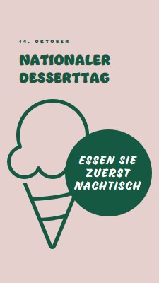 Nationaler Desserttag pink vintage-retro