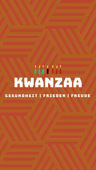 Ein Wunsch dieses Kwanzaa orange modern-geometric-&-linear