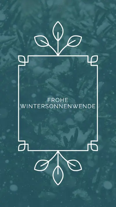 Wintersonnenwende green modern-simple
