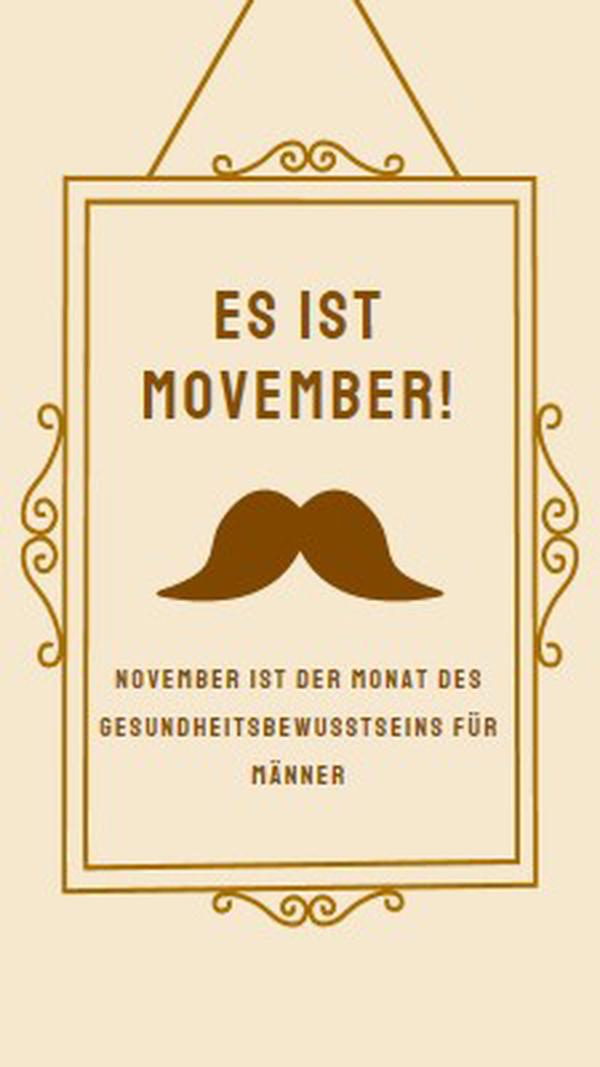 Schnurrbart für November brown vintage-retro