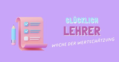 Wertschätzungswoche des Lehrers purple whimsical-color-block