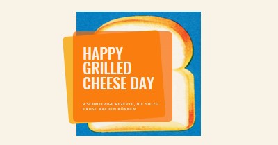 Happy Grilled Cheese Day orange modern-bold