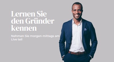 Lernen Sie den Gründer kennen gray modern-simple