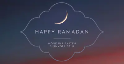 Einen glücklichen Ramadan haben black modern-simple