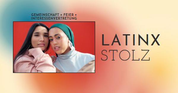 Feiern der Latinx-Community red modern-bold