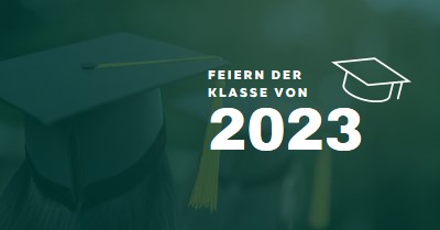 Feiern der Klasse von green modern-simple