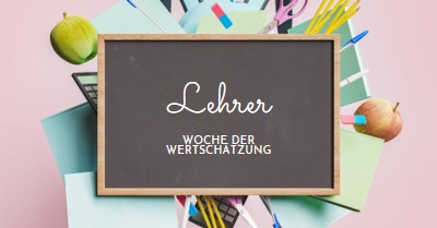 Lehrer zu applaudieren pink modern-simple