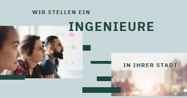 Wir stellen Ingenieure ein blue modern-simple