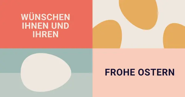 Frohes Ostern für Sie und Ihre orange modern-color-block