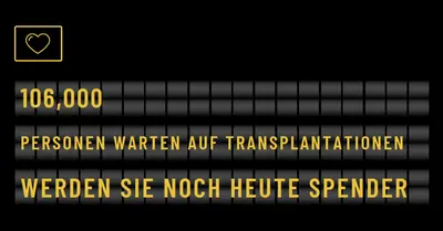 Organspender werden heute black modern-bold