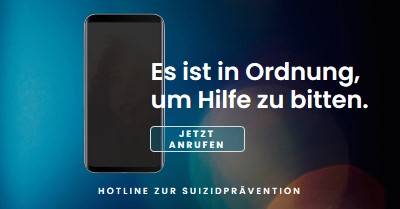 Bitten Sie um Hilfe blue modern-simple