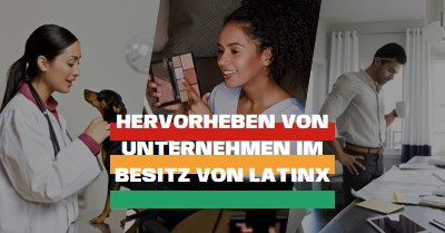 Feiern von Latinx-Unternehmen white modern-simple