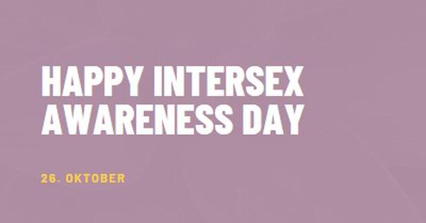 Happy Intersex Awareness Day purple modern-bold