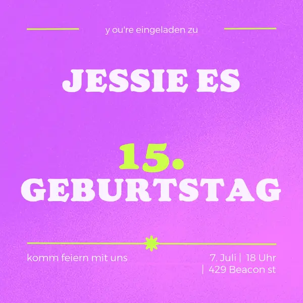 Sie sind eingeladen purple bold,vibrant,retro